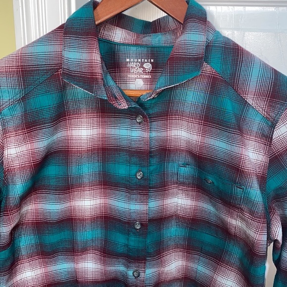 Mountain Hardwear SonaLake Plaid Flannel Long Sleeve Shirt Size 8 - Picture 5 of 9